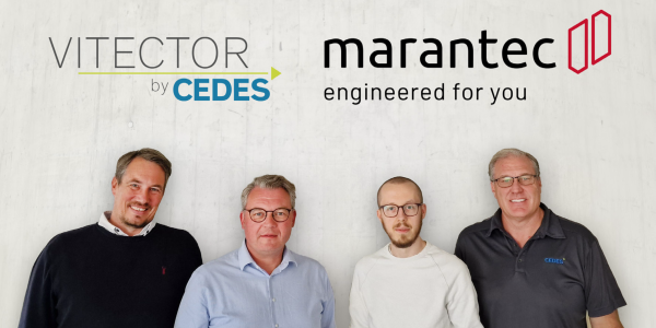 (l-r) Bernd Kagerer, Andreas Schiemann, Felix Niekamp and CEDES CEO Patrick Bass