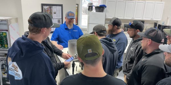 Training included both classroom and hands-on instruction; image courtesy of Maxton Manufacturing. 