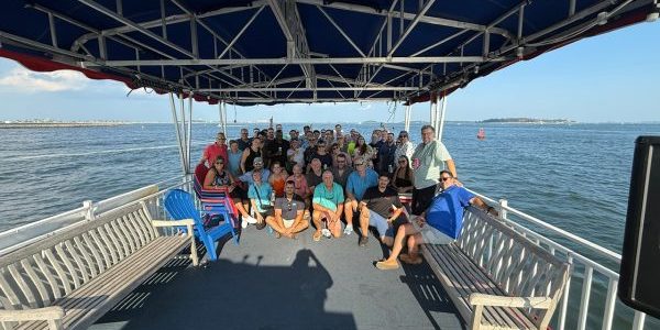 MESA BOAT CRUISE A GREAT SUCCESS ON BOSTON HARBOR Attendees gather for a group shot; photo courtesy of EW Correspondent Matthew Jackson.