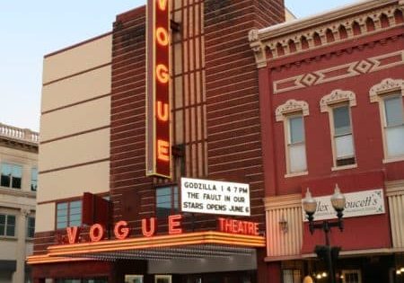 The historic Vogue Theatre; image courtesy of Manistee County Visitors Bureau