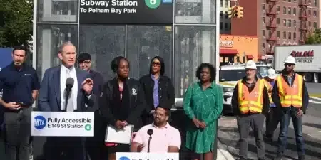 Officials and advocates welcome the new elevator system; photo courtesy of MTA. 