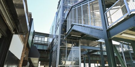 One of the new elevators at the Woodhaven Boulevard station; image courtesy of MTA