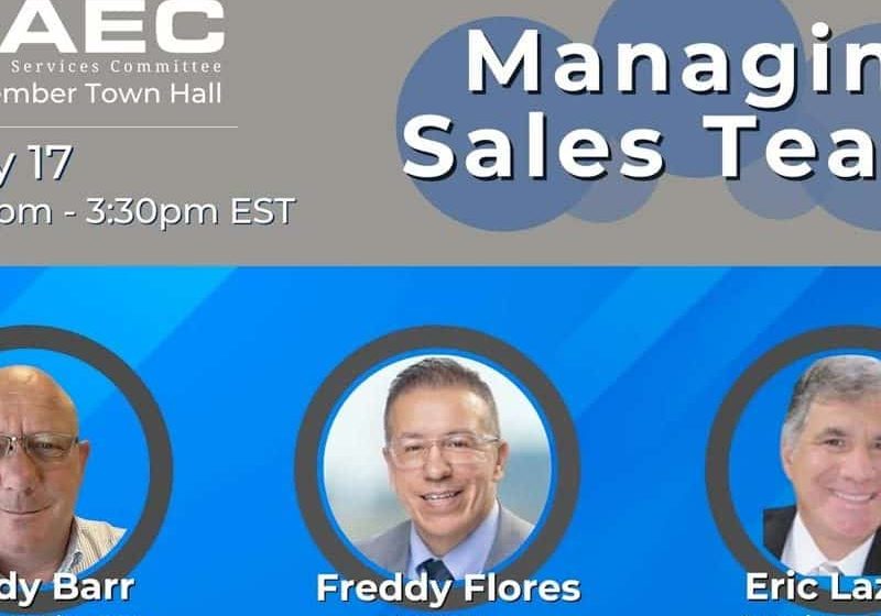 NAEC to Present Town Hall on Managing Sales Teams