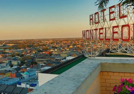 The historic Hotel Monteleone overlooks the French Quarter; photo by Todd Coleman for New Orleans & Co.