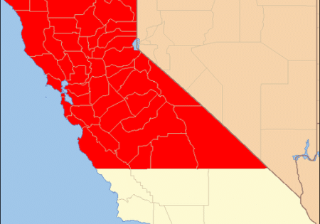 Map of Northern California counties; image by Reverend Mick man34, Ruhrfisch for Wikipedia