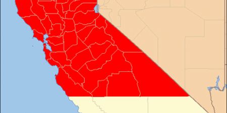 Map of Northern California counties; image by Reverend Mick man34, Ruhrfisch for Wikipedia