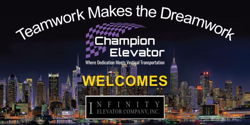 NYC-Based Champion Elevator Acquires New Jersey’s Infinity Elevator