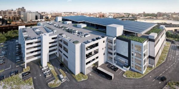 Aerial rendering of the Bronx Logistics Center; image courtesy of Turnbridge Equities and ARCO Design/Build Industrial