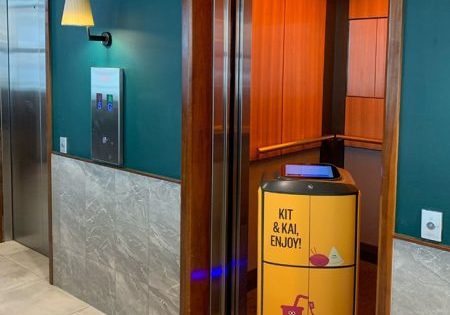 Otis Integrated Dispatch integrates autonomous service robots with Otis elevators; image courtesy of Otis.