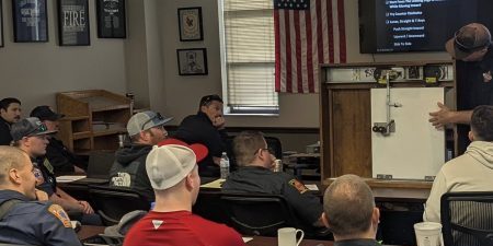 Training included both classroom and hands-on instruction; image courtesy of Logan-Rogersville Fire Protection District.
