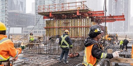 The Pinnacle One Yonge jobsite; image courtesy of PERI Canada