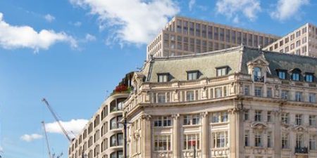 CGI view of the proposed 33 Cavendish Square scheme behind Oxford Circus; image via BD
