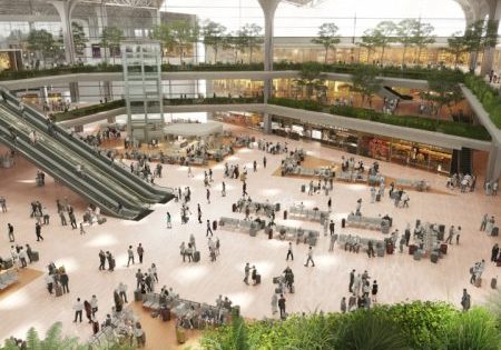 Rendering of the CPK Airport interior; image © CPK