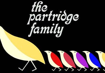 The Partridge Family TV show logo; image courtesy of Etsy