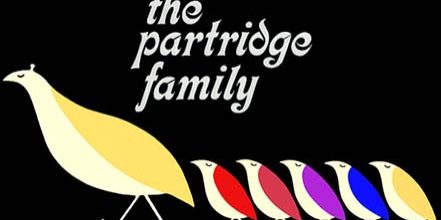 The Partridge Family TV show logo; image courtesy of Etsy