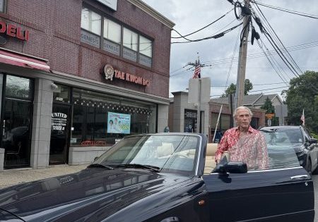 Richard Perlen cruises the street in style in his Bentley.