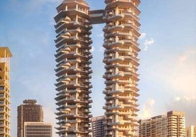 Twin residential towers in Marasi Marina, Business Bay; image courtesy of Sankari Properties