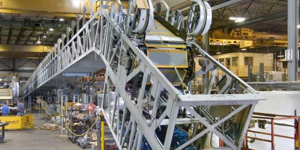 Schindler’s Clinton, North Carolina, factory comprises a 38,000-ft2 escalator step facility and a 155,000-ft2 escalator assembly plant; image courtesy of Schindler. 