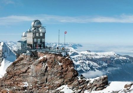 The Sphinx Observatory is served by two high-speed Schindler elevators; image courtesy of Schindler. 