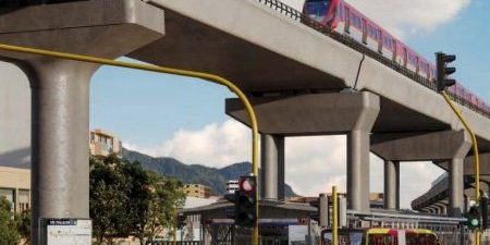 SCHINDLER VT FOR BOGOTÁ’S NEW ELEVATED RAIL SYSTEM Bogotá's new elevated rail system; image courtesy of Schindler