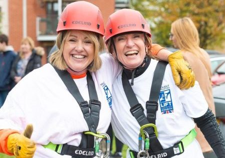 Participants in the abseil; image via the Northampton Chronicle & Echo