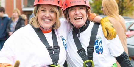 Participants in the abseil; image via the Northampton Chronicle & Echo