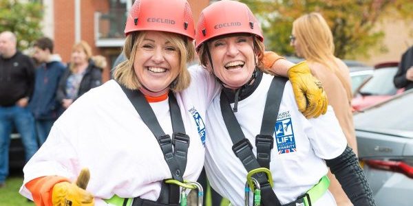 Participants in the abseil; image via the Northampton Chronicle & Echo