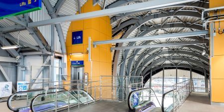 Escalators serving Network Rail; image courtesy of Stannah