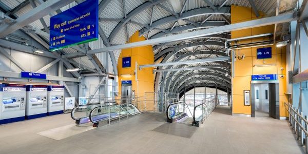 Escalators serving Network Rail; image courtesy of Stannah