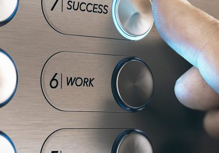 Elevator to Success Concept