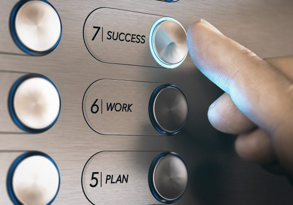 Elevator to Success Concept