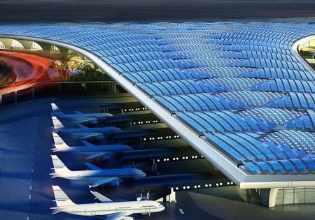 KWI's new Terminal 2 features an iconic design by Foster + Partners; image courtesy of TKE.