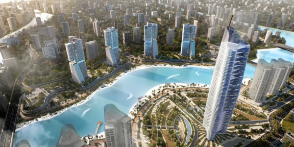 TKE EGYPT PROVIDES 56 ELEVATORS TO NEW ALAMEIN CITY TOWERS Rendering courtesy of China State Construction