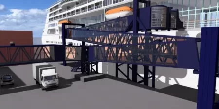 TKE rendering shows the appearance of the boarding bridge.