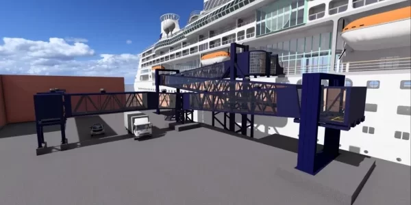 TKE rendering shows the appearance of the boarding bridge.