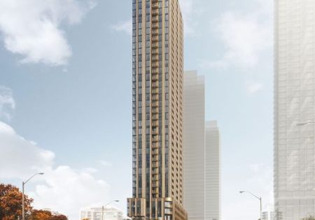 Proposed tower designed by Wallman Architects for Osmington Gerofsky Development Corp and Alterra in Toronto’s Willowdale neighborhood