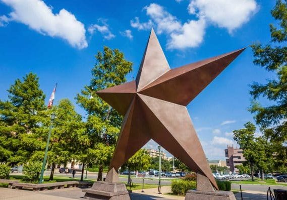 Texas Star in front of the Bob Bullock Texas State History Museum