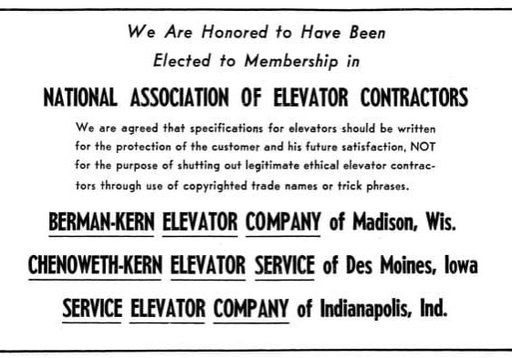 The National Association of Elevator Contractors 1950-1974- Building Community