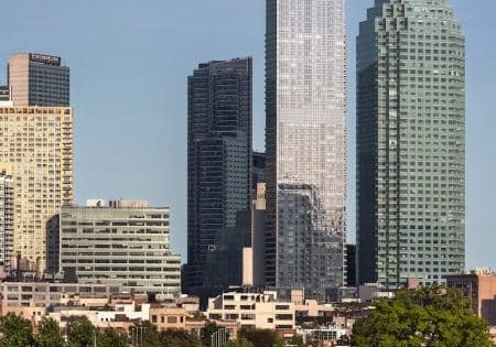 Skyline Tower, second from right; photo courtesy of Hill West Architects