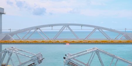 The new Pamban bridge; image courtesy of Wikipedia