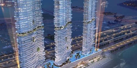 An accent bridge inspired by Cavalli will snake through the towers' rooftops; image courtesy of DAMAC Properties.