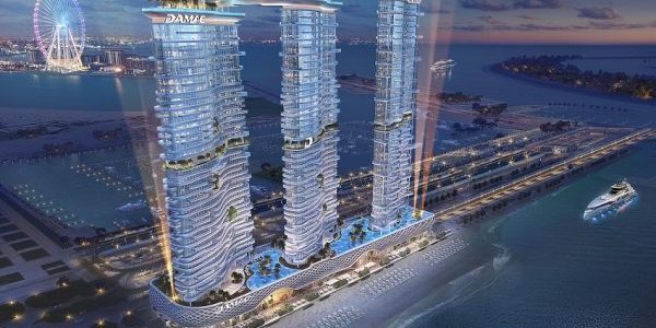 An accent bridge inspired by Cavalli will snake through the towers' rooftops; image courtesy of DAMAC Properties.