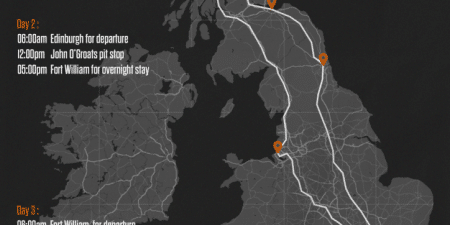 The route; image courtesy of UKCW