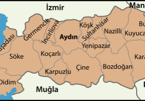 The incident happened in Aydın province; image courtesy of Wikipedia. 