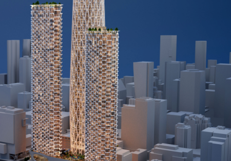 Proposed supertall development; image courtesy of Henriquez Partners Architects