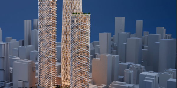Proposed supertall development; image courtesy of Henriquez Partners Architects