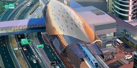 Inspired by the form of a seashell, the architectural integrity of the station will be maintained; image courtesy of Dubai Media Office/RTA.