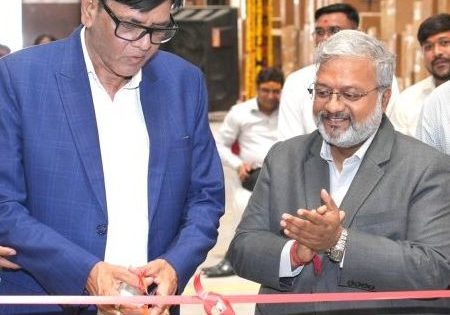 Ribbon cutting for the Ahmedabad warehouse; image courtesy of Wittur India