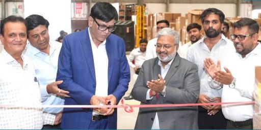 Ribbon cutting for the Ahmedabad warehouse; image courtesy of Wittur India