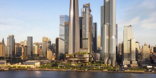 Three new towers anchor the development Hudson Yards West; image courtesy of Related Cos. and Wynn Resorts.